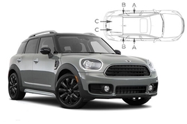 Slnečné clony na okná - MINI (BMW) Countryman (2016-2024) - Komplet sada (MIN-COU-5-B)