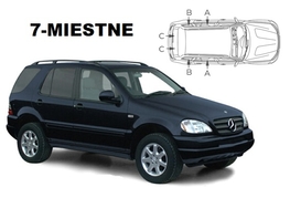 Slnečné clony na okná - MERCEDES-BENZ Serie ML 7-miestne (1998-2005) - Komplet sada (MB-M-5-A7)