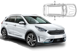 Slnečné clony na okná - KIA Niro (2016-2022) - Len na bočné sťahovacie sklá (KIA-NIRO-5-A/18)