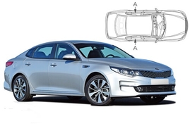 Slnečné clony na okná - KIA Optima (2011-2015) - Len na bočné stahovacie sklá (KIA-OPTI-4-A/18)