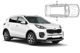 Slnečné clony na okná - KIA Sportage (2015-2021) - Len na bočné sťahovacie sklá (KIA-SPOR-5-D/18)