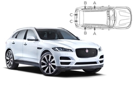 Slnečné clony na okná - JAGUAR F-Pace (2016-) - Komplet sada (JAG-FPAC-5-A)