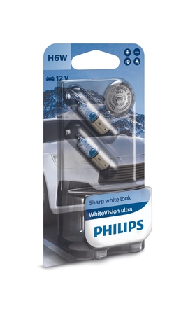 Philips H6W 12V 6W BAX9s WhiteVision Ultra 2ks (PH 12036WVUB2)