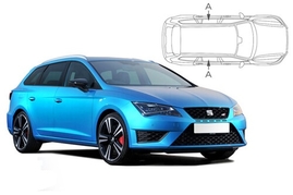 Slnečné clony na okná - SEAT Leon Combi (2013-2020) - Len na bočné stahovacie sklá (SEA-LEON-E-D/18)