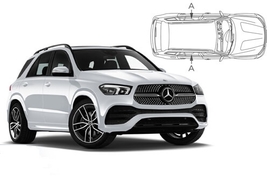 Slnečné clony na okná - MERCEDES-BENZ Serie GLE (2019-) - Len na bočné stahovacie sklá (MB-GLE-5-B/18)