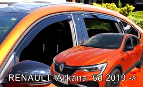 Deflektory na Renault Arkana, 5-dverová (+zadné), r.v.: 2019 - (27019)