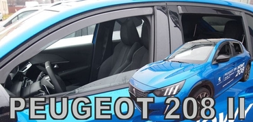 Deflektory na Peugeot 208 od 2019 (+zadné) (25406)