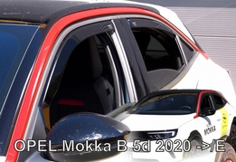 Deflektory na Opel Mokka, 5-dverová (+zadné), r.v.: 2020 - (25408)