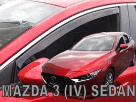 Deflektory na Mazda 3 Sedan, 4-dverová, r.v.: 2019 - (23173)