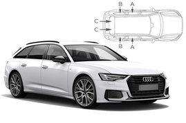 Slnečné clony na okná - AUDI A6/S6 Combi (2018-) - Komplet sada (AU-A6-E-D)