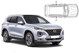 Slnečné clony na okná - HYUNDAI Santa Fe (2018-) - Len na bočné stahovacie sklá (HYU-SANT-5-C/18)