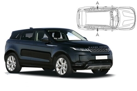 Slnečné clony na okná - LAND ROVER GROUP Evoque 5dv. (2019-) - Len na bočné stahovacie sklá (LRO-EV-5-B/18)