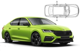 Slnečné clony na okná - SKODA Octavia IV. (2020-) - Len na bočné stahovacie sklá (SKO-OCTA-5-D/18)