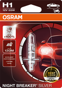 OSRAM H1 12V 55W P14.5S NIGHT BREAKER® SILVER +100% 1 ks (OS 64150NBS-01B-A)