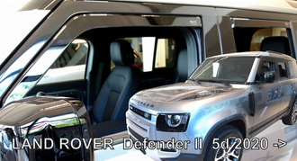 Deflektory na Land Rover Defender, 5-dverová (+zadné), r.v.: 2020 - (27256)