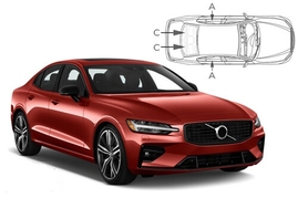 Slnečné clony na okná - VOLVO S60 (2019-) - Komplet sada (VOL-S60-4-C)