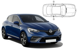 Slnečné clony na okná - RENAULT Clio V. hatchback (2019-) - Len na bočné stahovacie sklá (REN-CLIO-5-D/18)