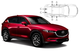 Slnečné clony na okná - MAZDA CX-5 (2017-) - Komplet sada (MAZ-CX5-5-B)