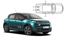 Slnečné clony na okná - CITROEN C3 Hatchback (2016-) - Komplet sada (CIT-C3-5-C)