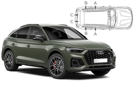 Slnečné clony na okná - AUDI Q5 Sportback (2021-) - Komplet sada (AU-Q5SB-5-C)