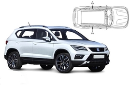 Slnečné clony na okná - CUPRA Ateca (2018-) - Len na bočné sťahovacie sklá (SEA-ATEC-5-A/18)