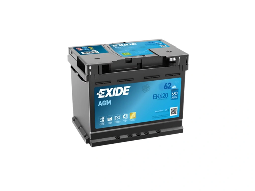 Autobatéria EXIDE Start-Stop AGM 62Ah, 680A, 12V, EK620 (EK620)