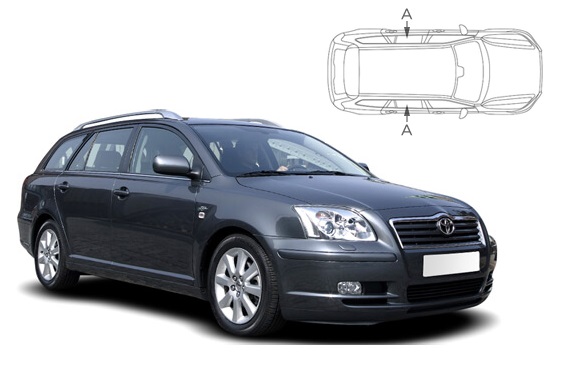 Slnečné clony na okná - TOYOTA Avensis Combi (2003-2008) - Len na bočné  stahovacie sklá - SGL CARS - Internetový predaj autodielov