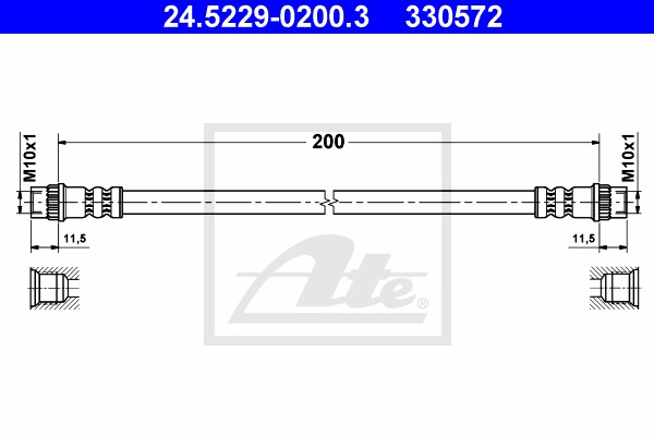 Brzdová hadica CONTINENTAL TEVES (ATE) (24.5229-0200.3)