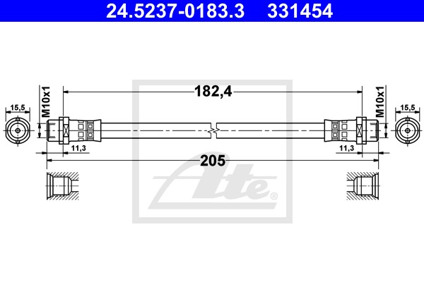 Brzdová hadica CONTINENTAL TEVES (ATE) (24.5237-0183.3)