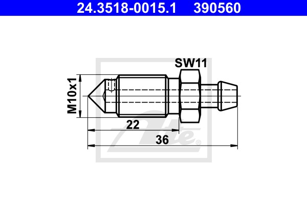 odvzdušňovacia skrutka/ventil CONTINENTAL TEVES (ATE) (24.3518-0015.1)