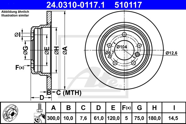 Power Disc CONTINENTAL TEVES (ATE) (24.0310-0117.1)