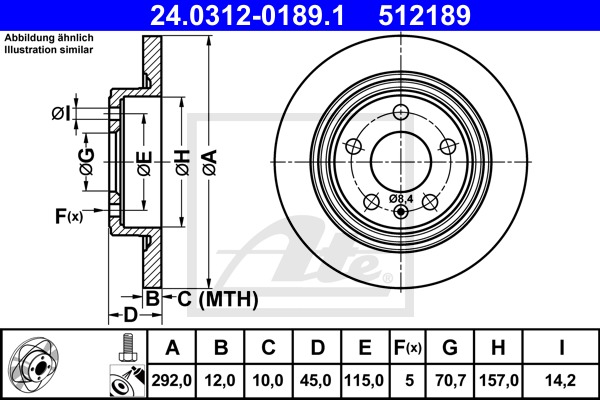 Power Disc CONTINENTAL TEVES (ATE) (24.0312-0189.1)