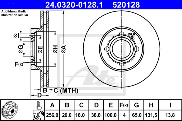 Power Disc CONTINENTAL TEVES (ATE) (24.0320-0128.1)