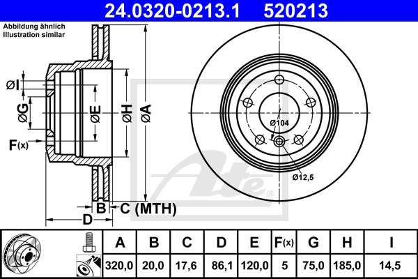 Power Disc CONTINENTAL TEVES (ATE) (24.0320-0213.1)