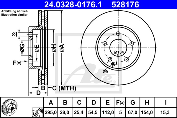 Power Disc CONTINENTAL TEVES (ATE) (24.0328-0176.1)