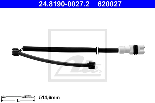 výstražný kontakt opotrebenia brzdového obloženia CONTINENTAL TEVES (ATE) (24.8190-0027.2)