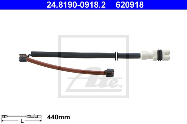 výstražný kontakt opotrebenia brzdového obloženia CONTINENTAL TEVES (ATE) (24.8190-0918.2)