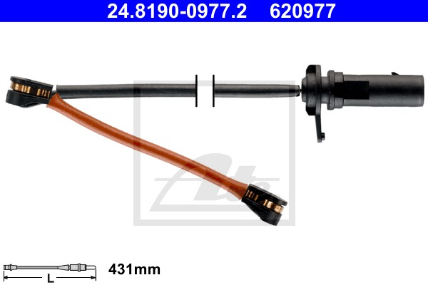 výstražný kontakt opotrebenia brzdového obloženia CONTINENTAL TEVES (ATE) (24.8190-0977.2)