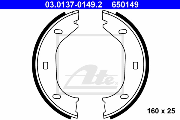 Sada brzd. čeľustí parkov. brzdy CONTINENTAL TEVES (ATE) (03.0137-0149.2)