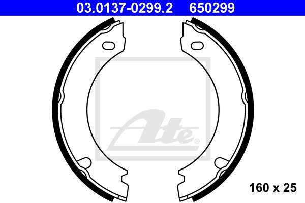 Sada brzd. čeľustí parkov. brzdy CONTINENTAL TEVES (ATE) (03.0137-0299.2)