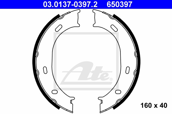 Sada brzd. čeľustí parkov. brzdy CONTINENTAL TEVES (ATE) (03.0137-0397.2)