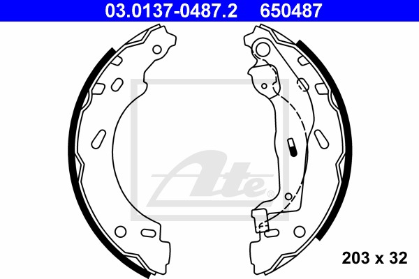Sada brzdových čeľustí CONTINENTAL TEVES (ATE) (03.0137-0487.2)