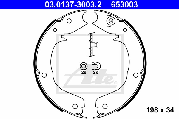 Sada brzd. čeľustí parkov. brzdy CONTINENTAL TEVES (ATE) (03.0137-3003.2)