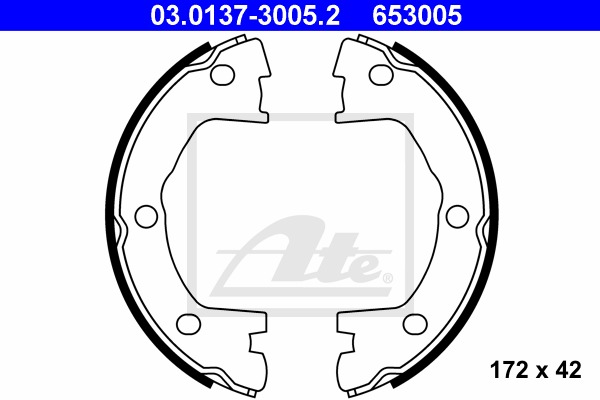 Sada brzd. čeľustí parkov. brzdy CONTINENTAL TEVES (ATE) (03.0137-3005.2)