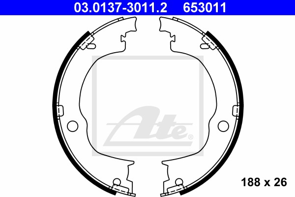 Sada brzd. čeľustí parkov. brzdy CONTINENTAL TEVES (ATE) (03.0137-3011.2)