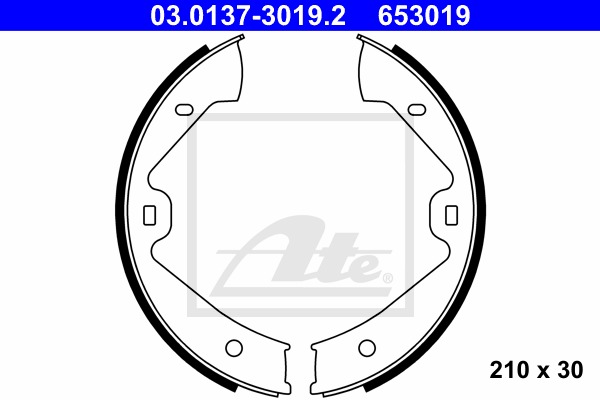 Sada brzd. čeľustí parkov. brzdy CONTINENTAL TEVES (ATE) (03.0137-3019.2)