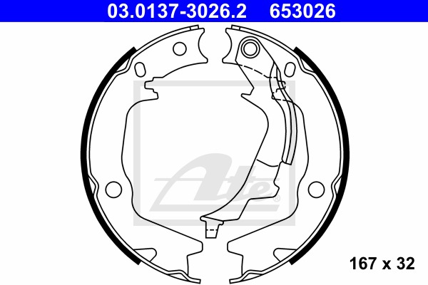 Sada brzd. čeľustí parkov. brzdy CONTINENTAL TEVES (ATE) (03.0137-3026.2)