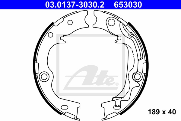 Sada brzd. čeľustí parkov. brzdy CONTINENTAL TEVES (ATE) (03.0137-3030.2)