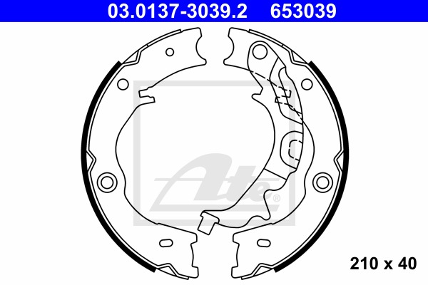 Sada brzd. čeľustí parkov. brzdy CONTINENTAL TEVES (ATE) (03.0137-3039.2)