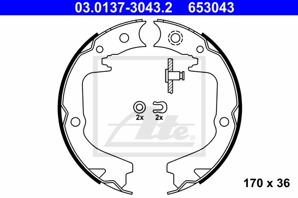 Sada brzd. čeľustí parkov. brzdy CONTINENTAL TEVES (ATE) (03.0137-3043.2)